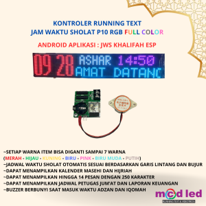 KONTROLER JWS WIFI P10 RGB FULL COLOR 1X5 PANEL (AUTO TARTIL)