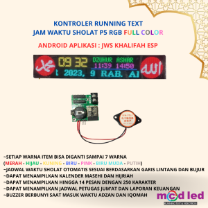 KONTROLER JWS WIFI P5 RGB FULL COLOR 2X4 PANEL, 2X5 PANEL, DAN 2X6 PANEL (HANYA JWS)